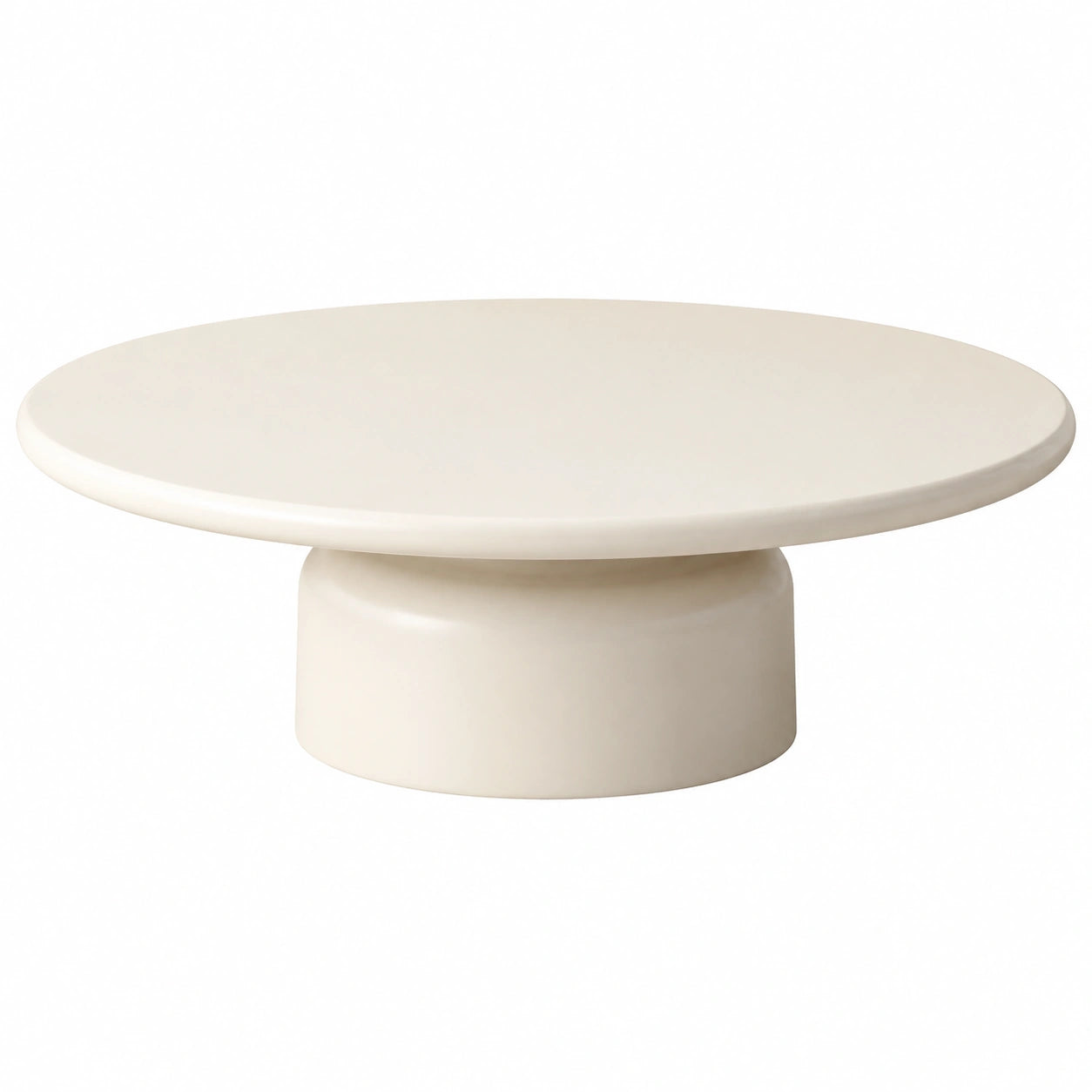 Couchtisch – 116 cm, moderner Stil, ovale Form, Creme, für Schlafzimmer