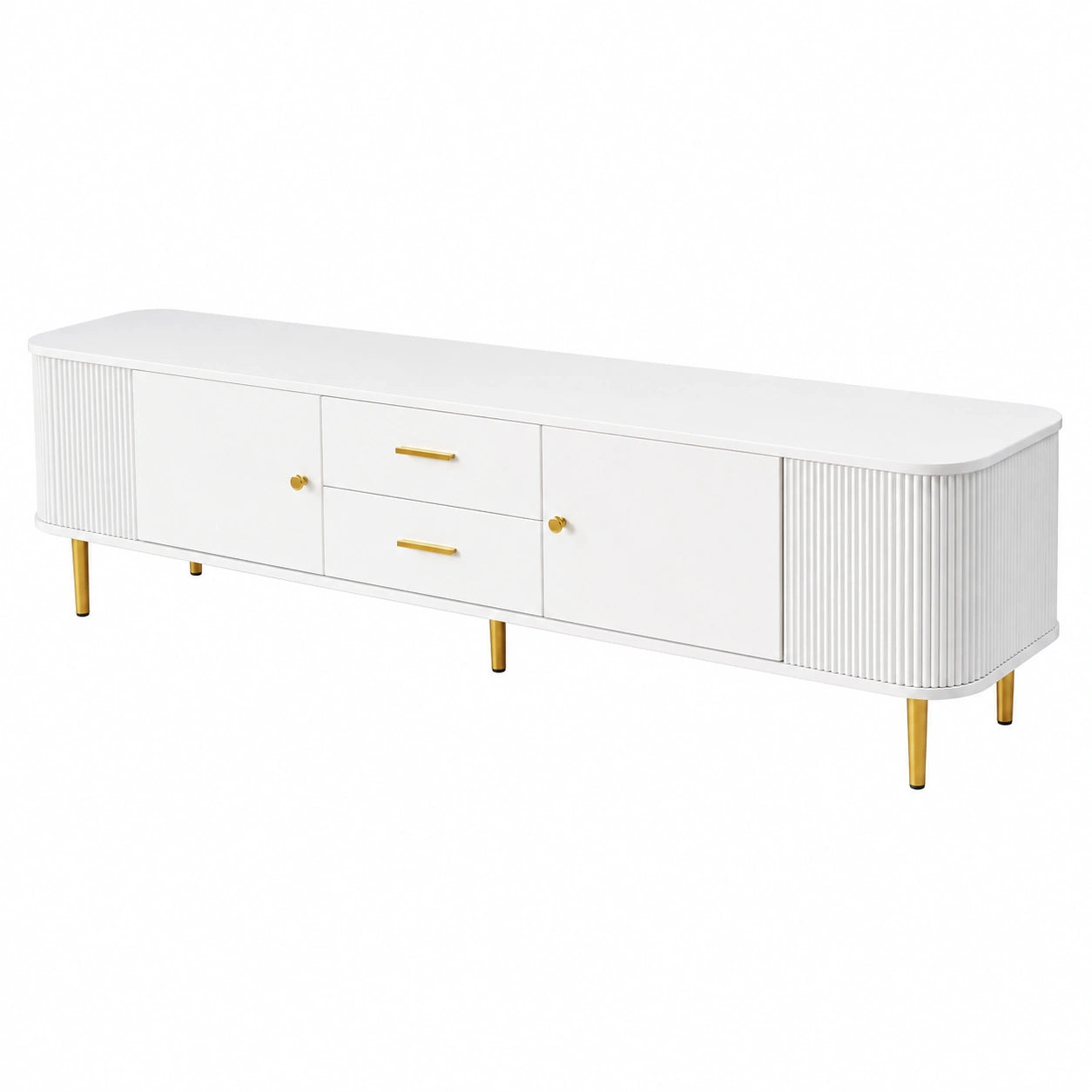 TV-Schrank – 170 × 34 × 45 cm, moderner Stil, mit Schubladen, mit mehreren Türen, aus MDF, für Wohnzimmer