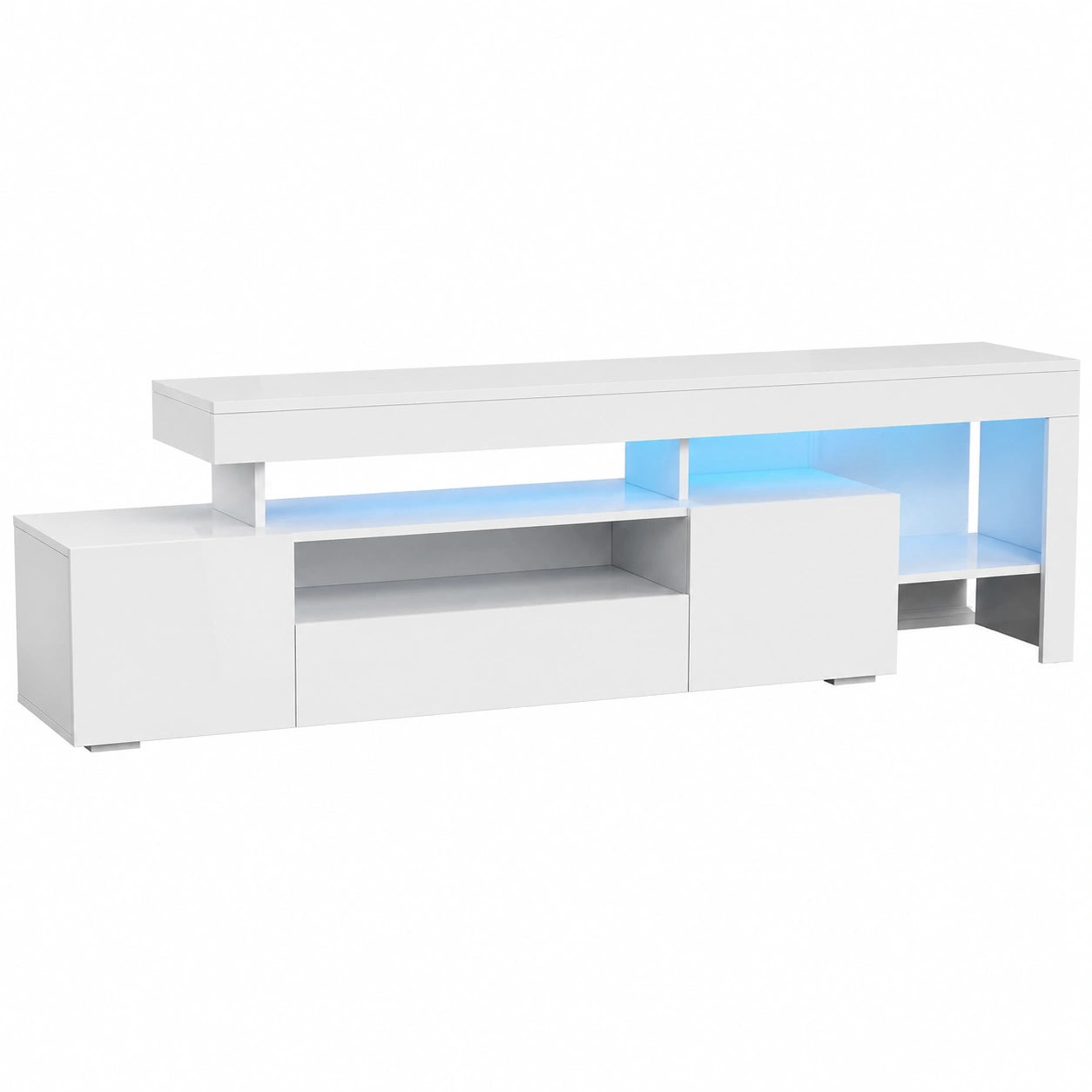 TV-Schrank – 192 cm, moderner Stil, mit LED-Beleuchtung, aus Holz, für Wohnzimmer