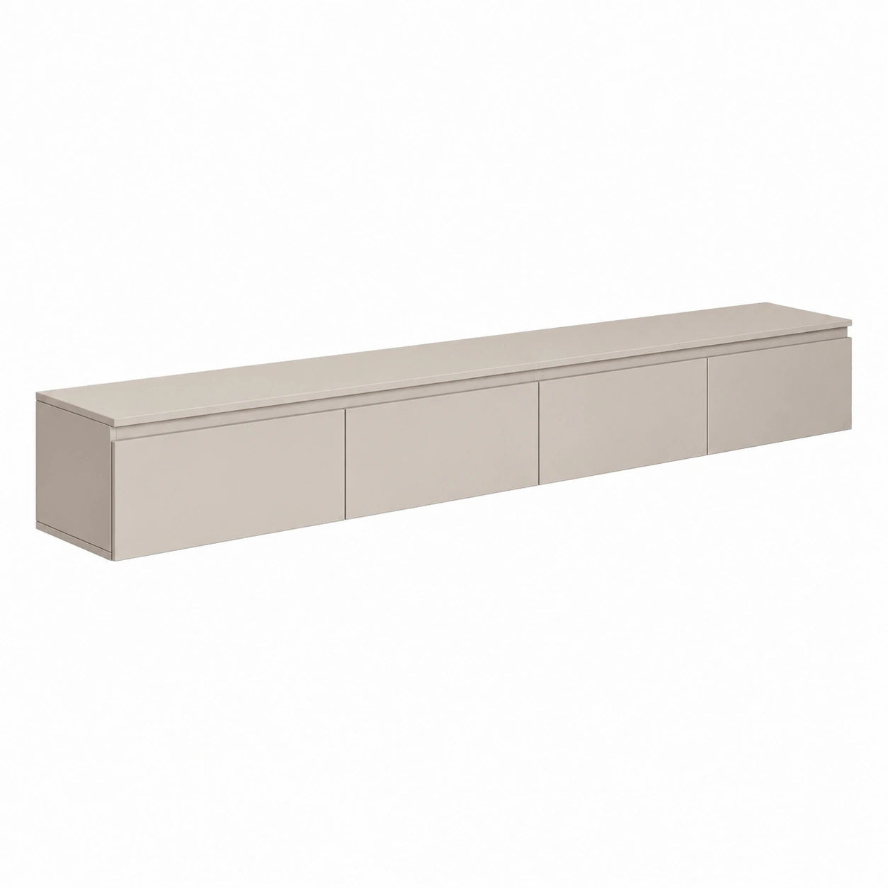 Lowboard – 300 cm, moderner Stil, mit Stauraum, hängend, für Wohnzimmer