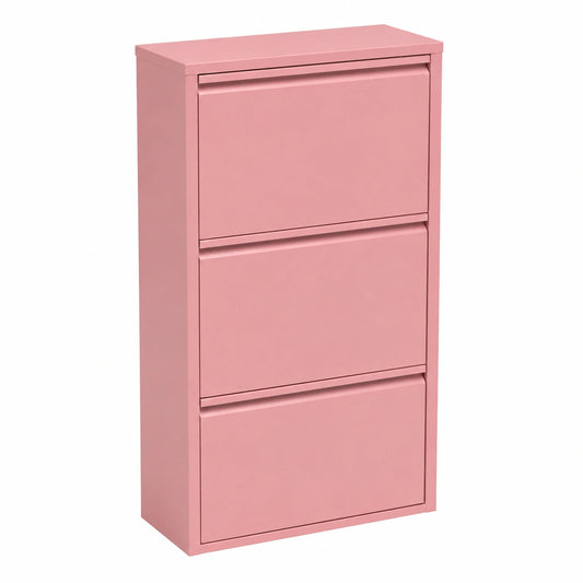 Schuhschrank – 104 × 50 × 15 cm, Rosa, für Flur