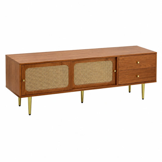 Schrank – 160 × 40 × 60 cm, moderner Stil, mit Schubladen, aus Rattan, für Wohnzimmer