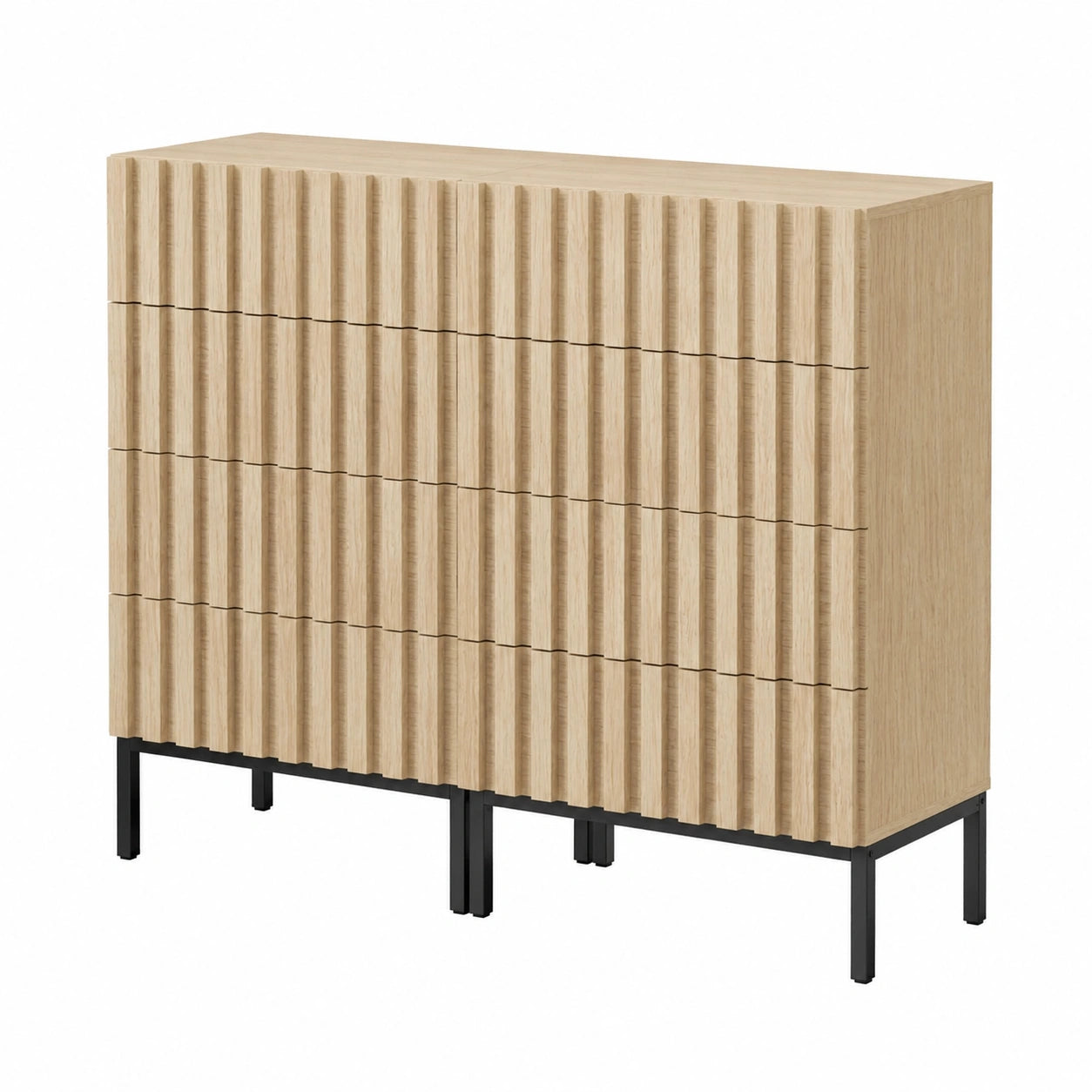 Kommode – 120 × 34,5 × 92 cm, moderner Stil, Naturfarben, für Wohnzimmer, Schlafzimmer und Flur