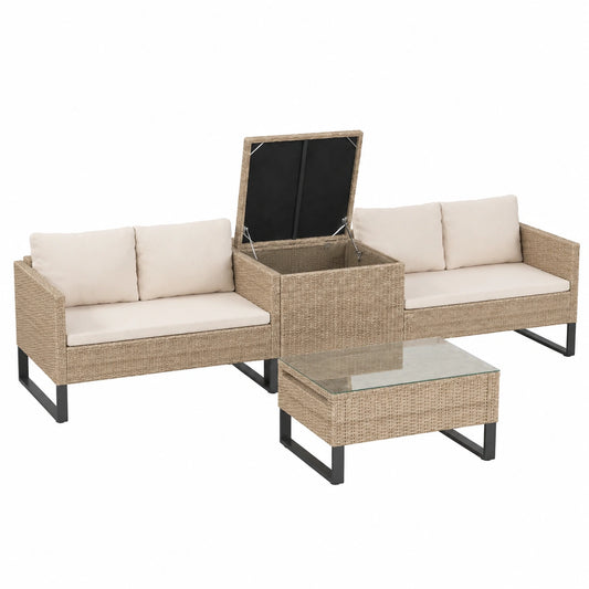 Gartenmöbel – für 4 Personen, Creme