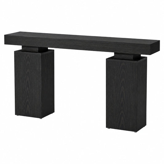 Konsolentisch – 160 cm, moderner Stil, aus Holz, Schwarz, für Wohnzimmer