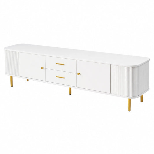 TV-Schrank – 170 × 34 × 45 cm, moderner Stil, mit Schubladen, mit mehreren Türen, aus MDF, für Wohnzimmer