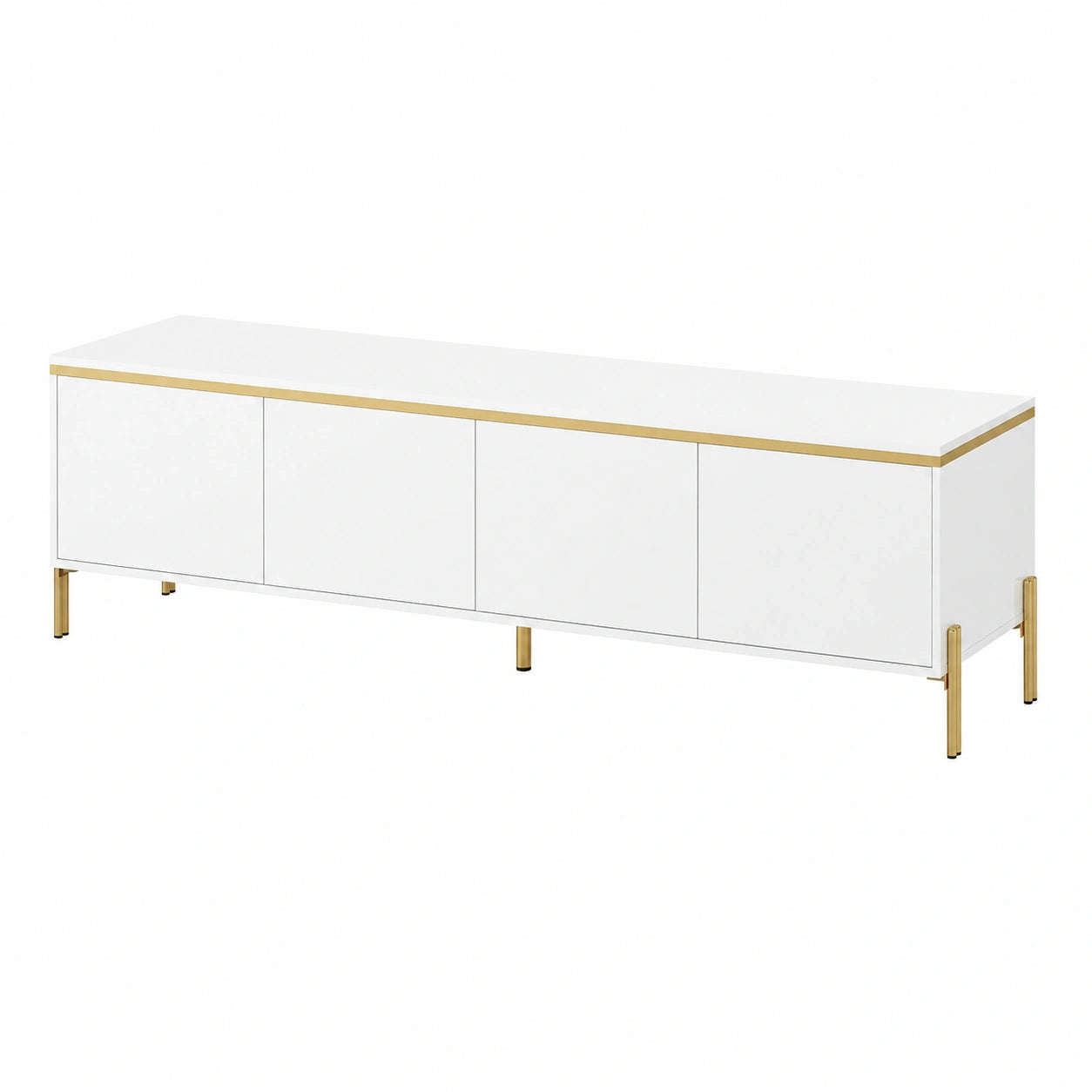 TV-Lowboard – 170 × 38 × 50 cm, moderner Stil, mit Stauraum, mit mehreren Türen, für Wohnzimmer