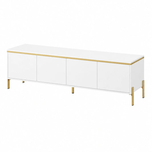 TV-Lowboard – 170 × 38 × 50 cm, moderner Stil, mit Stauraum, mit mehreren Türen, für Wohnzimmer