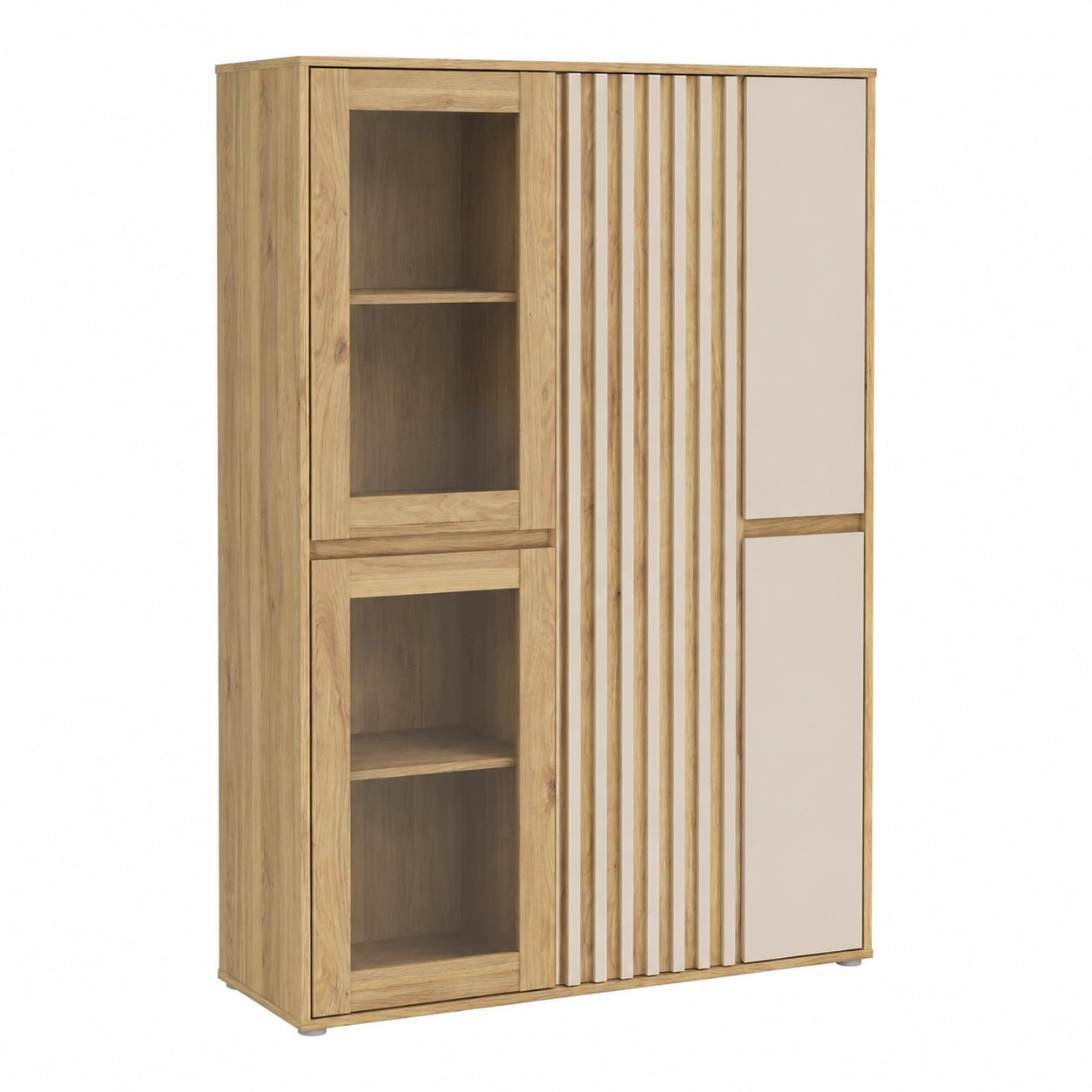 Vitrine – moderner Stil, mit mehreren Türen, aus Eichenholz, für Schlafzimmer