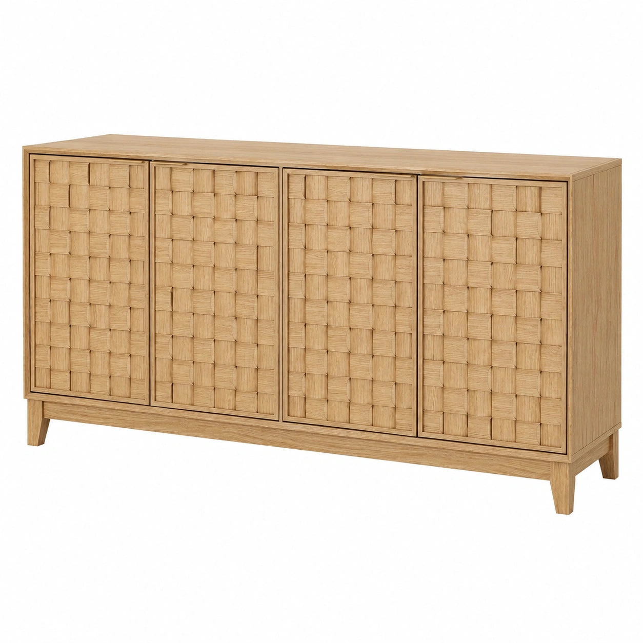 Sideboard – 150 cm, moderner Stil, mit Stauraum, mit Ablagen, aus Holz, für Wohnzimmer